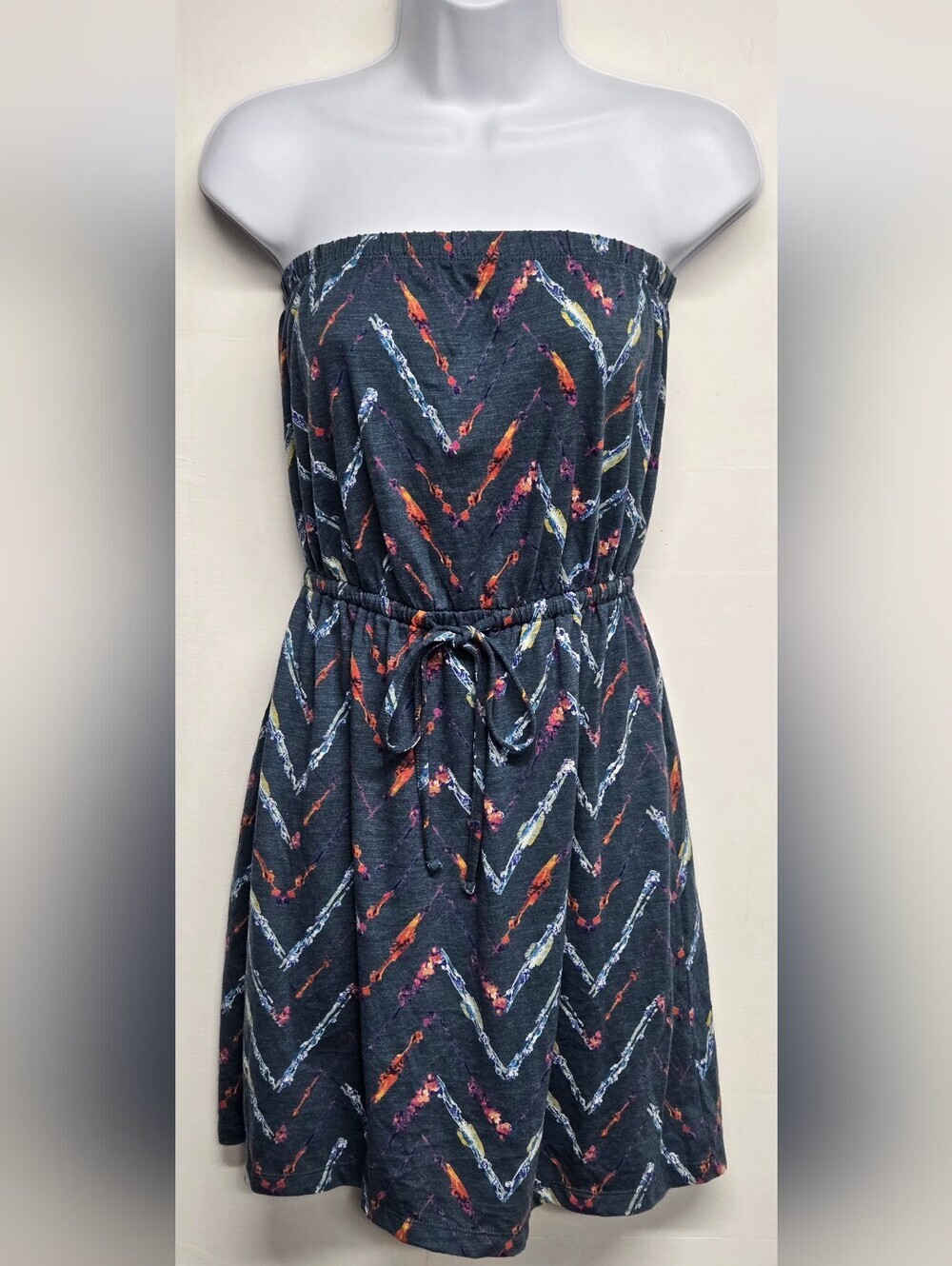 Mossimo S Cute Summer Tube Dress Strapless Colorful Pattern